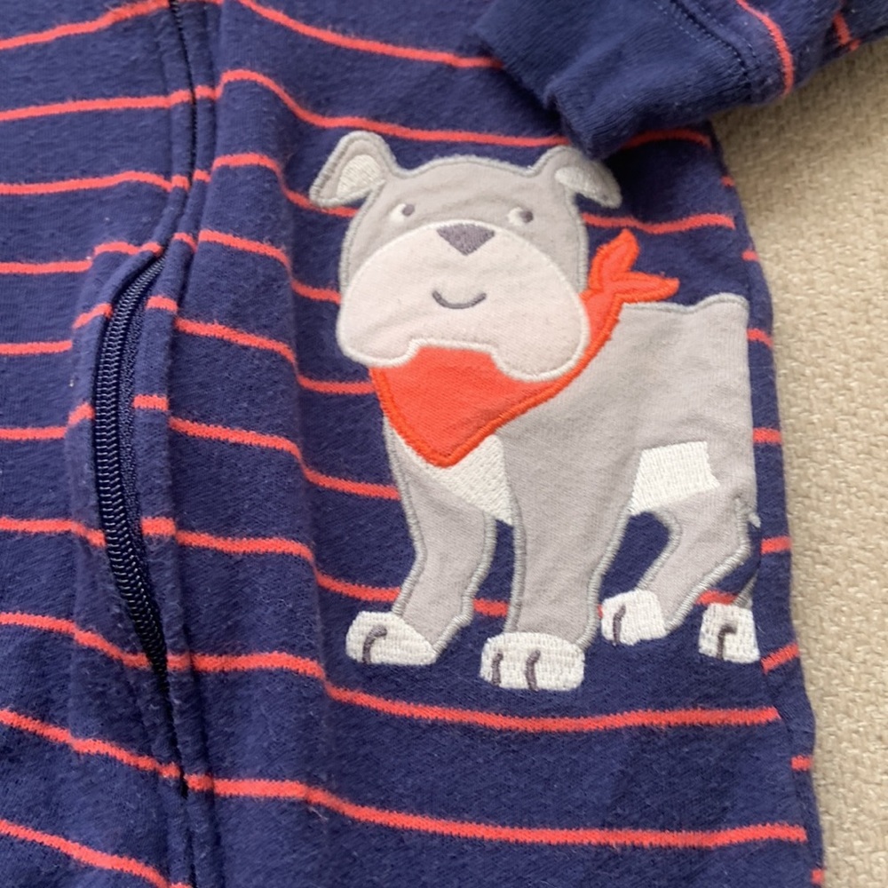 💙5 for $10💙 carters dog footie pajamas Size 3M - Picture 2 of 4